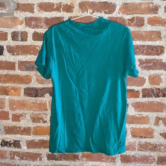 Vintage‎ Medium You Had Me at Hola Green Delta Pro Wright Short Sleeve Shirt - Picture 3 of 5